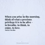When you arise in the morning