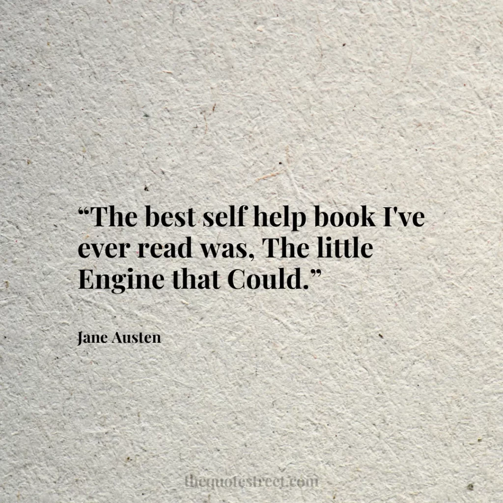 “The best self help book I've ever read was