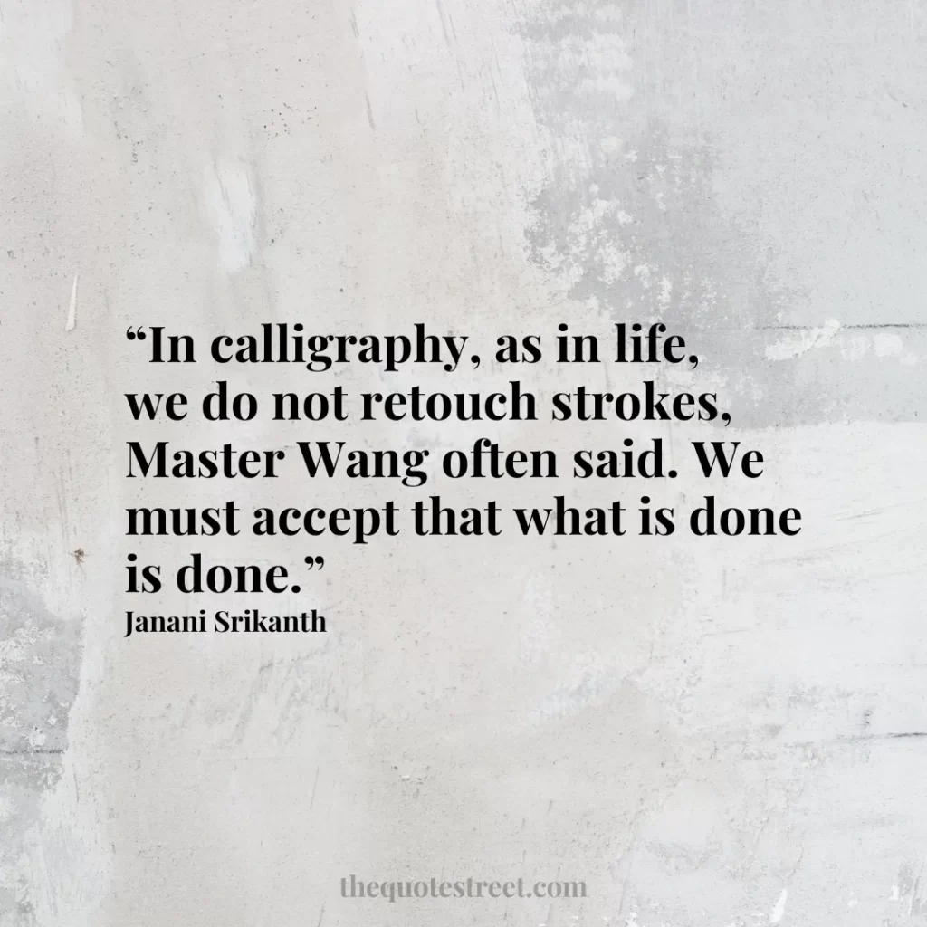 “In calligraphy