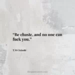 “Be chaste