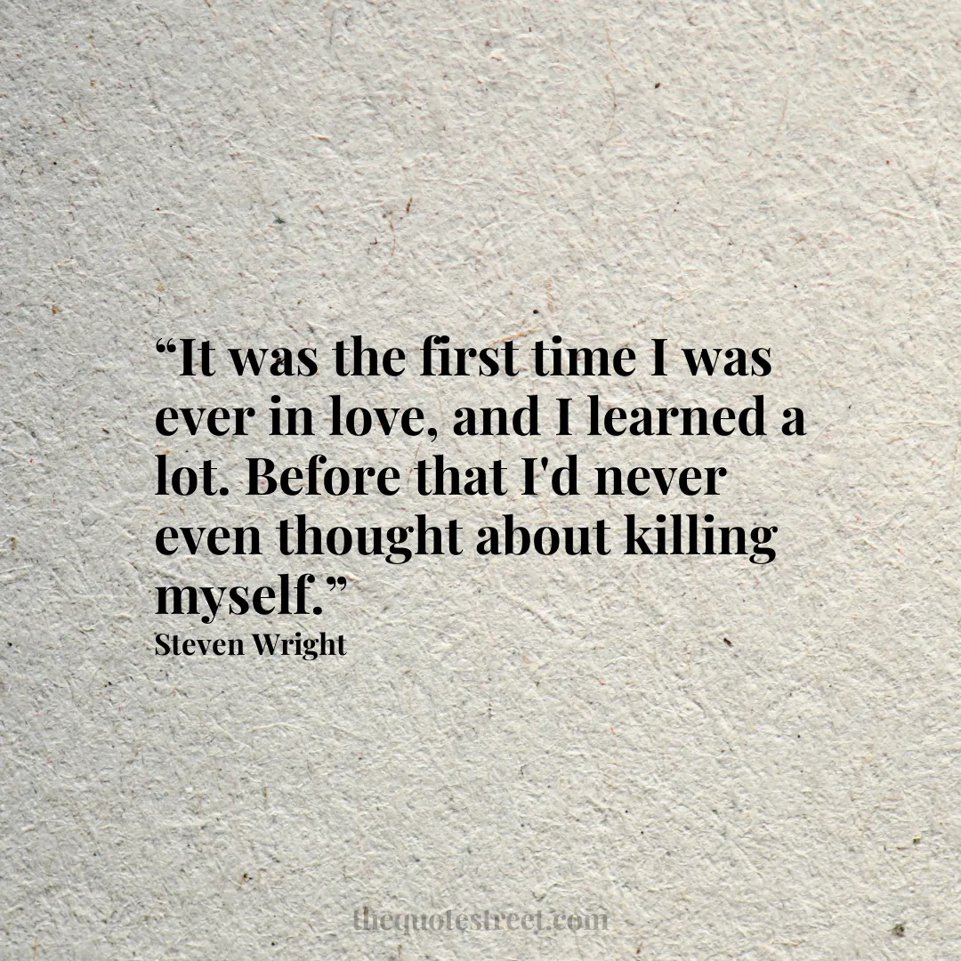 “It was the first time I was ever in love