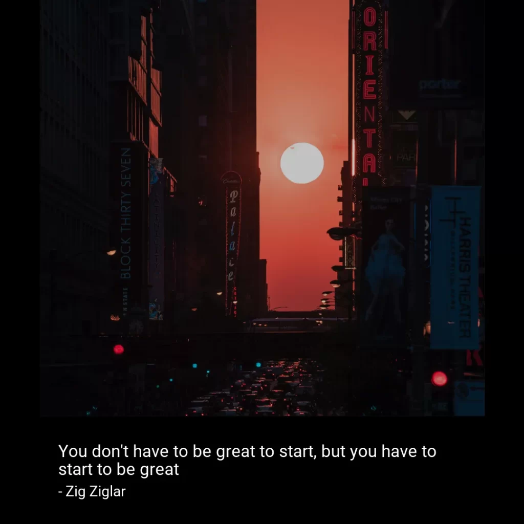 You don't have to be great to start