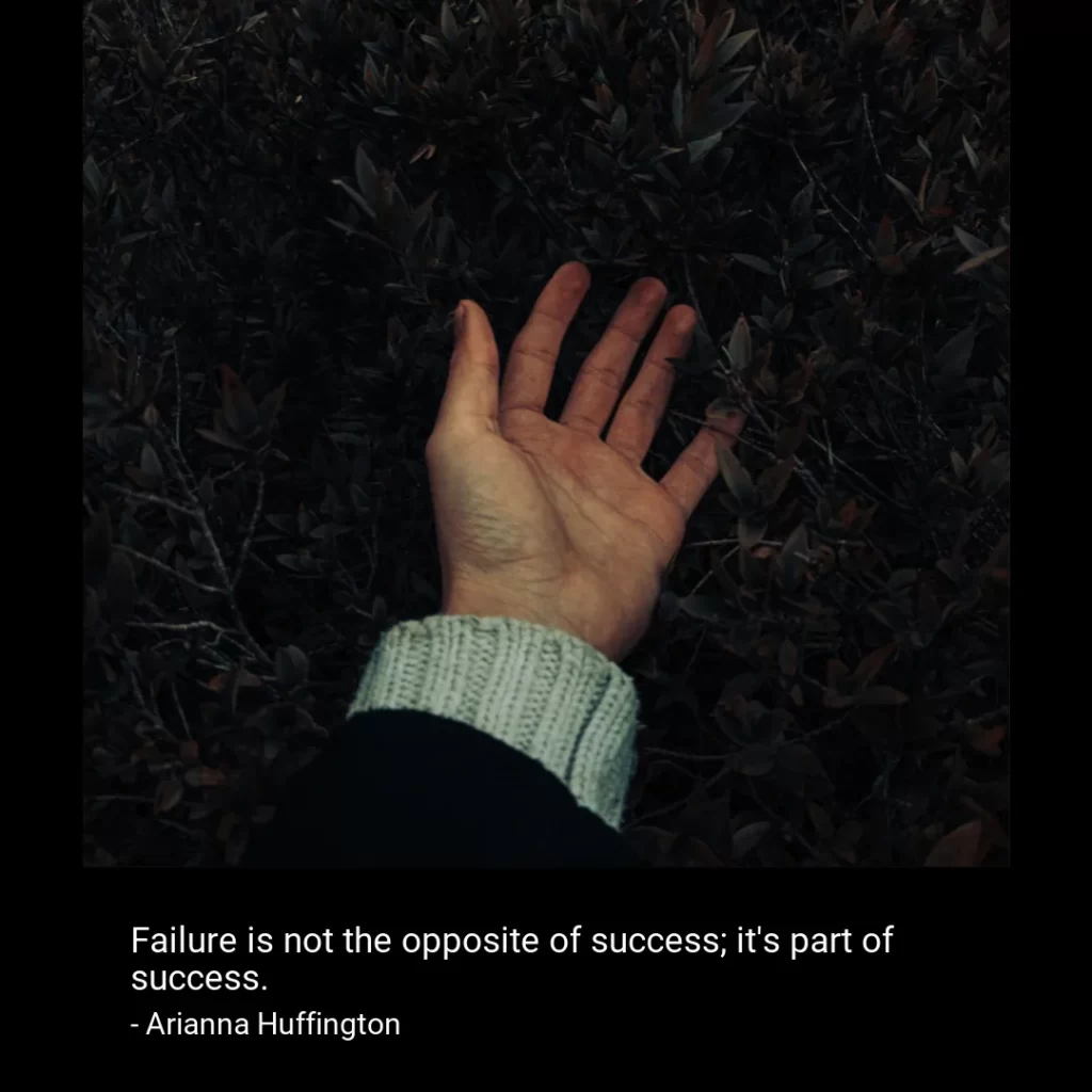 Failure is not the opposite of success; it's part of success.-