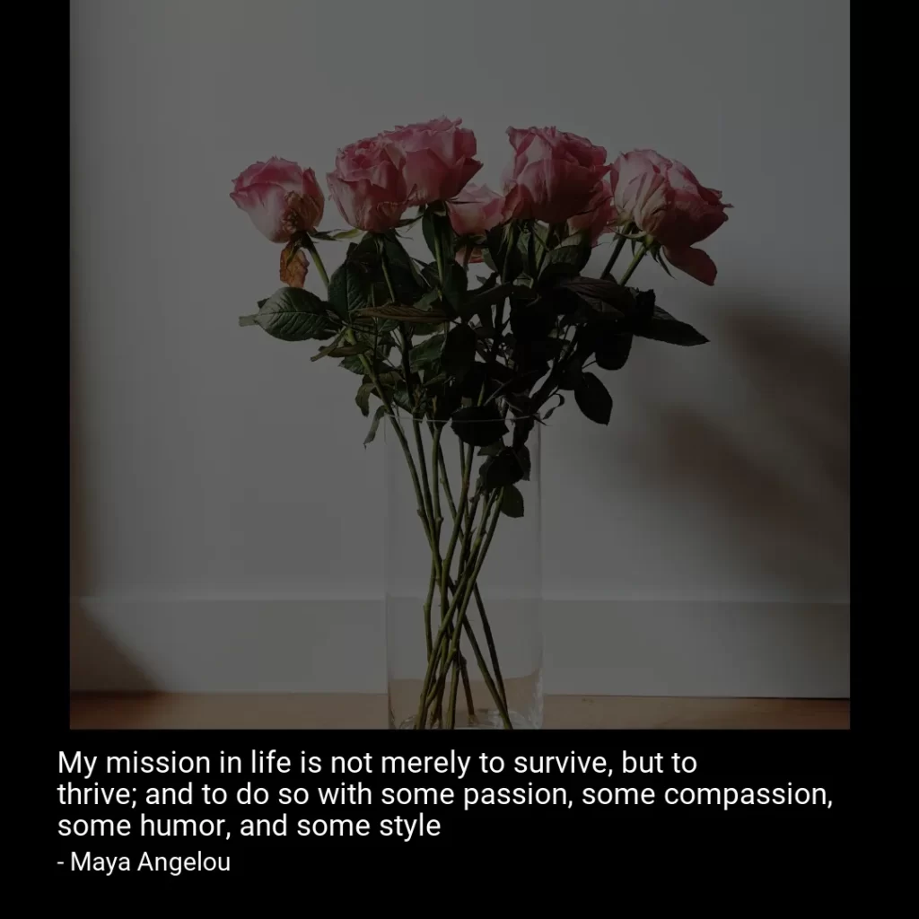 My mission in life is not merely to survive