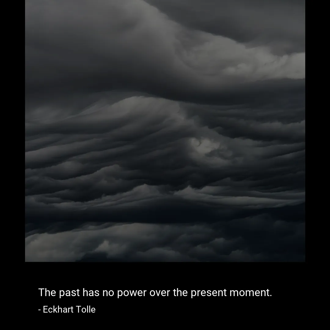 The past has no power over the present moment.-