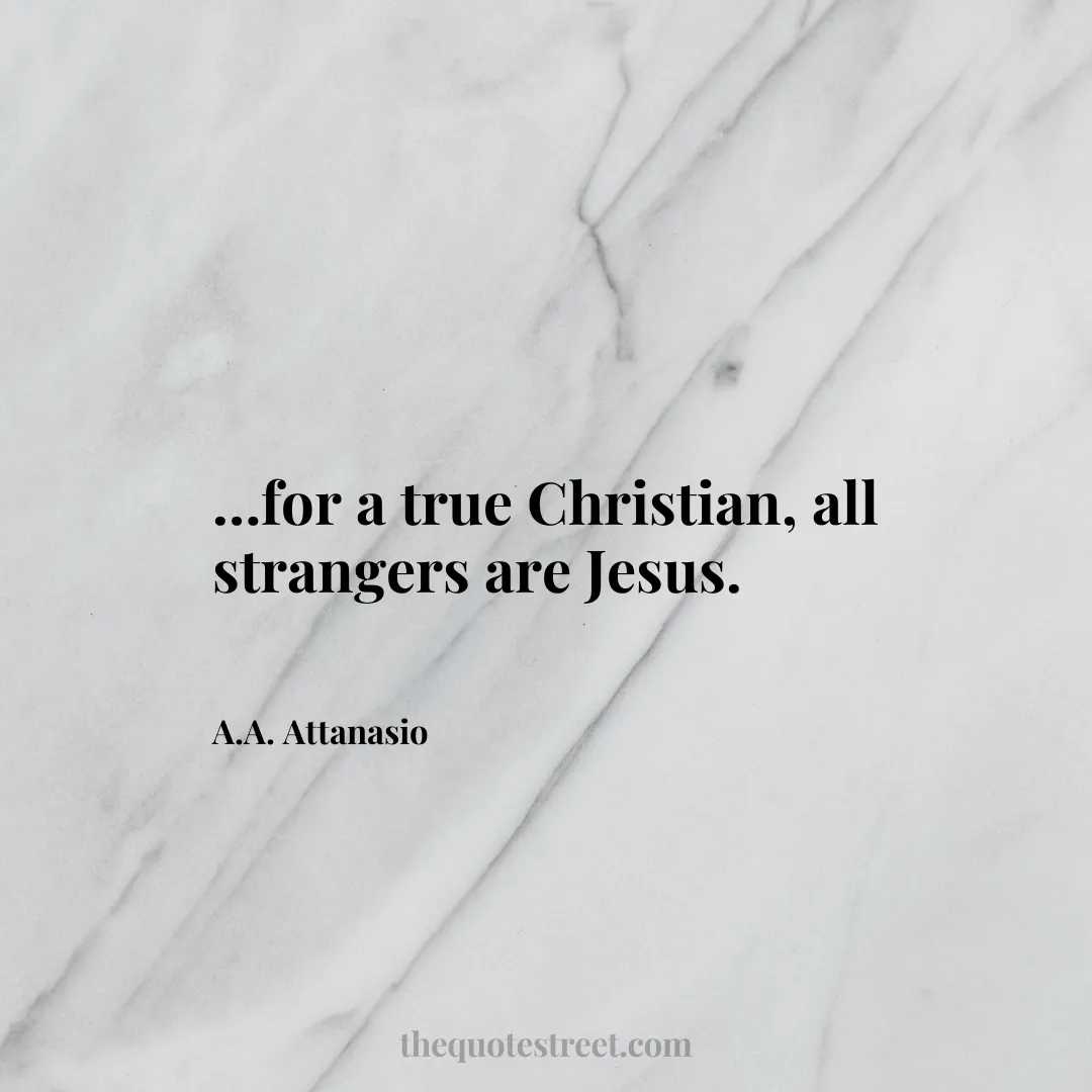 …for a true Christian