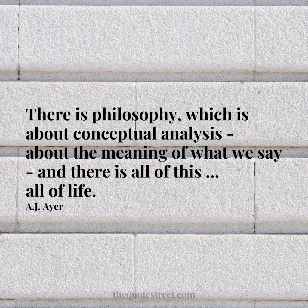 There is philosophy