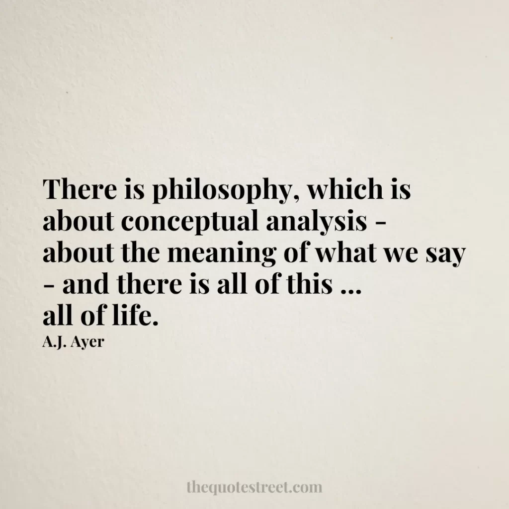 There is philosophy