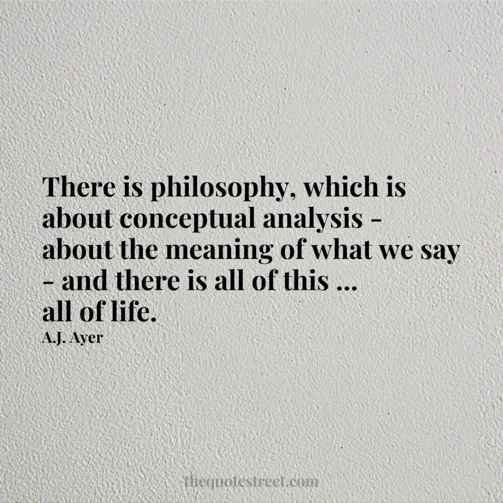 There is philosophy