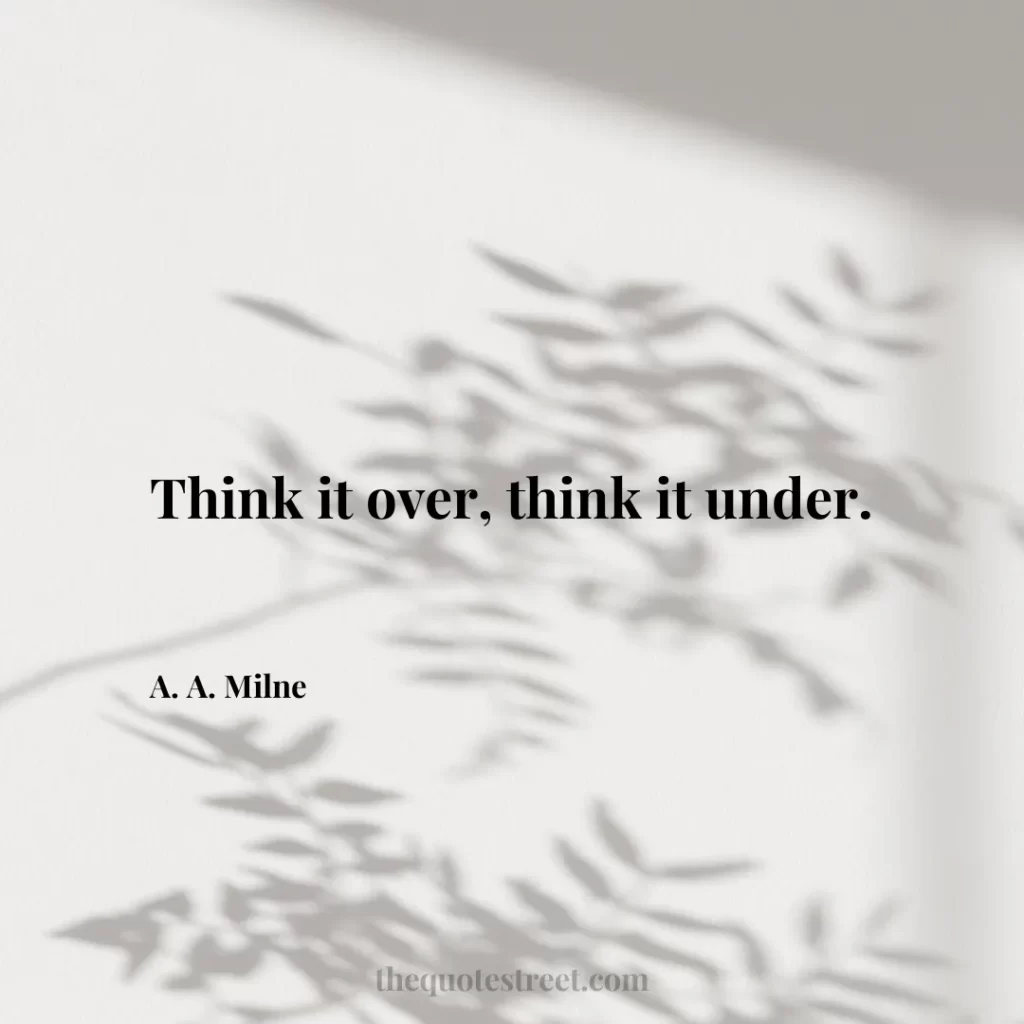 Think it over