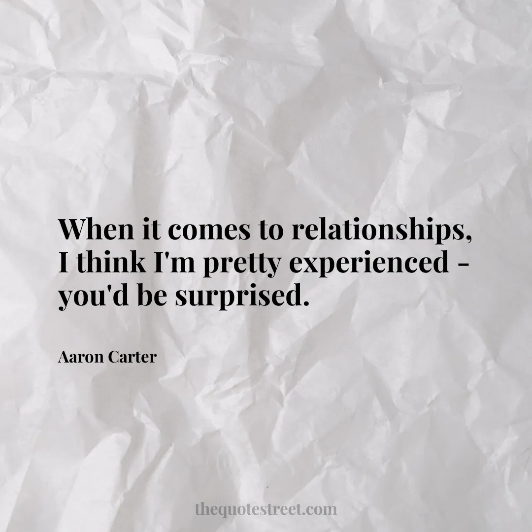 When it comes to relationships