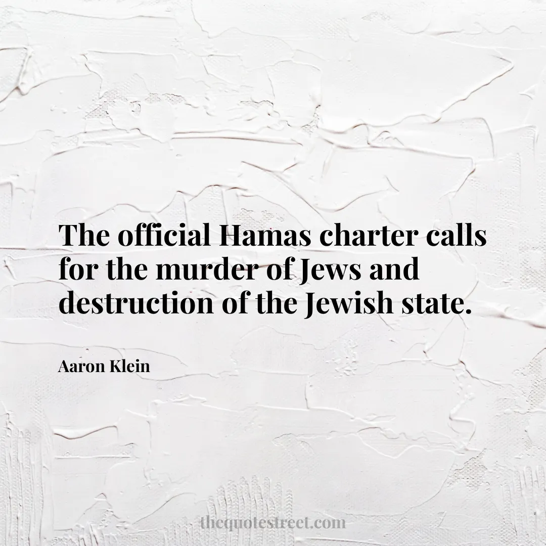 The official Hamas charter calls for the murder of Jews and destruction of the Jewish state. - Aaron Klein