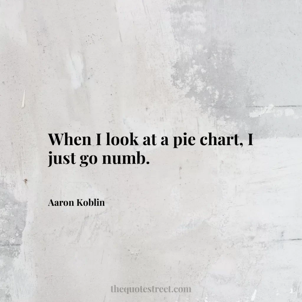 When I look at a pie chart