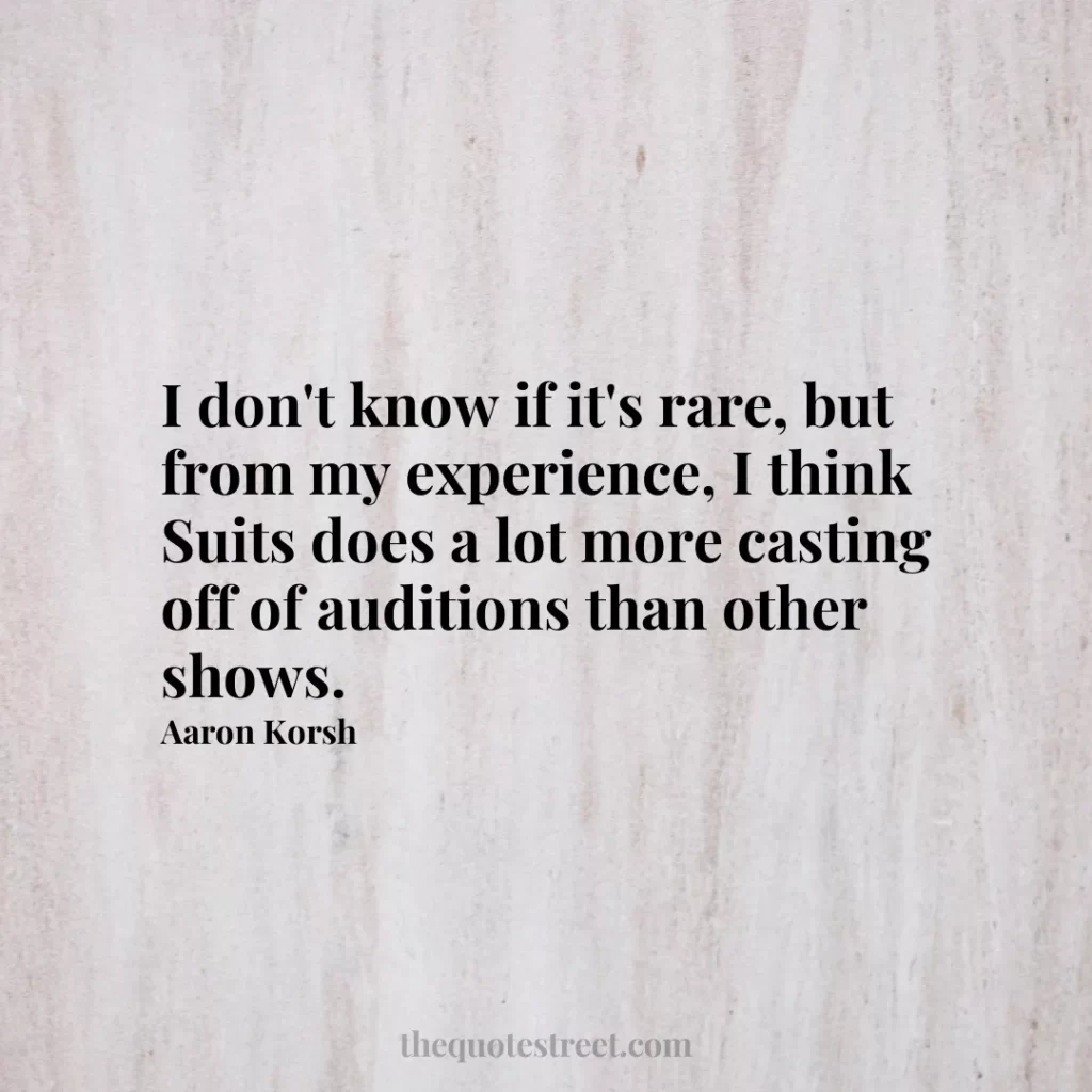 I don't know if it's rare