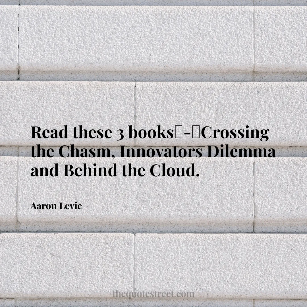 Read these 3 books - Crossing the Chasm