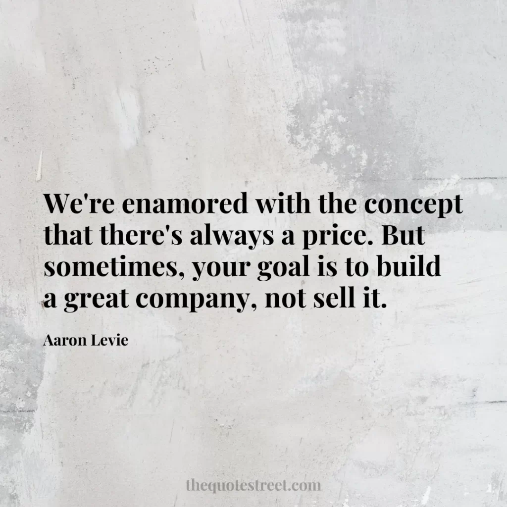 We're enamored with the concept that there's always a price. But sometimes