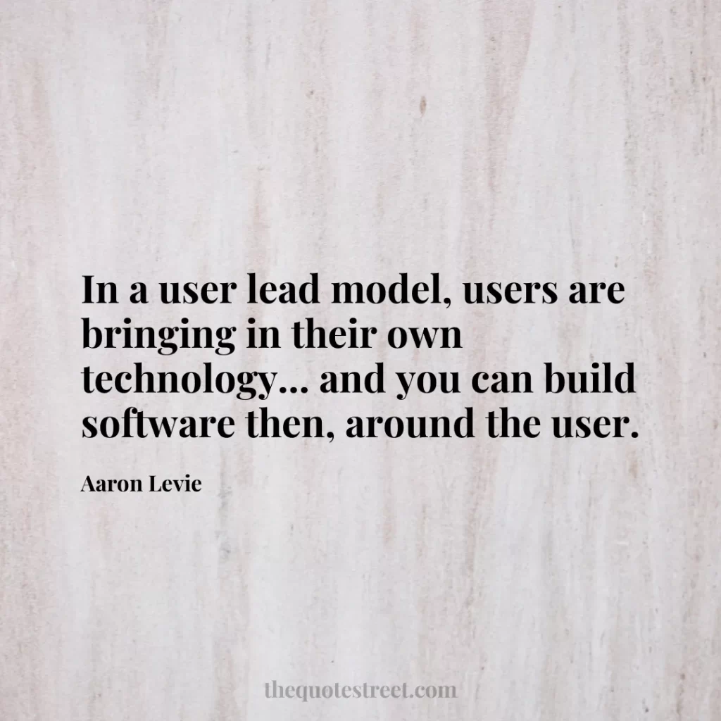 In a user lead model