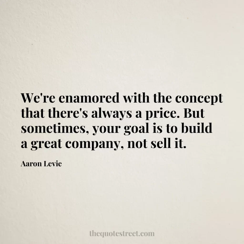 We're enamored with the concept that there's always a price. But sometimes