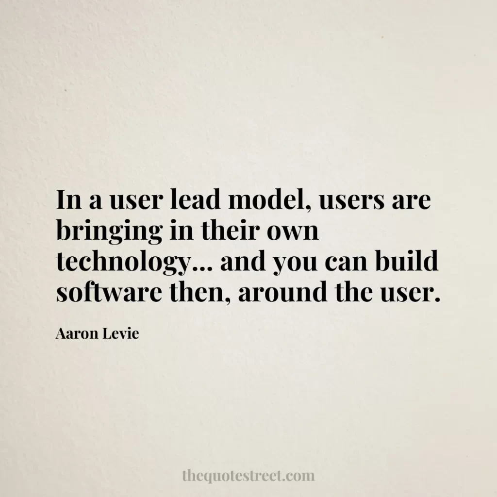 In a user lead model
