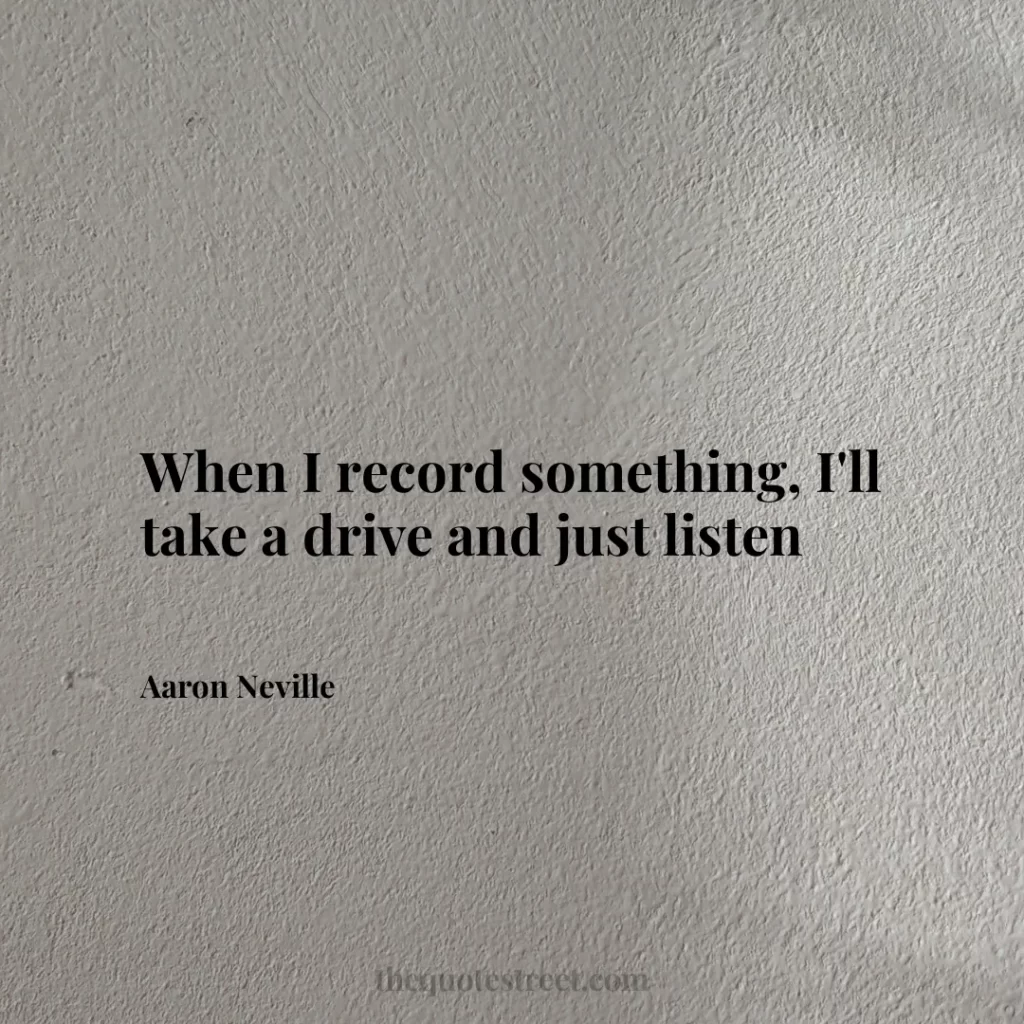 When I record something