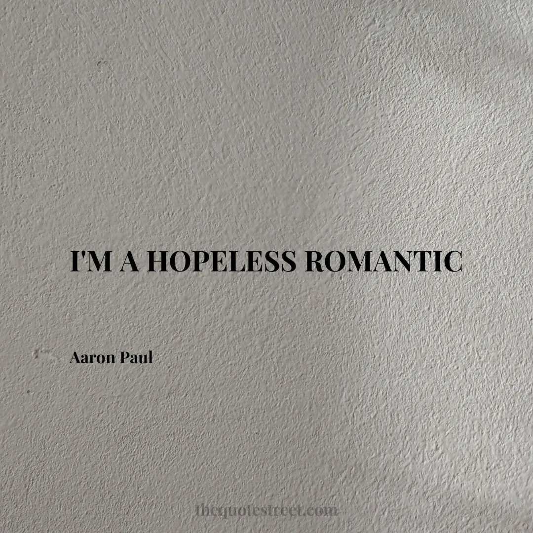 I'M A HOPELESS ROMANTIC - Aaron Paul