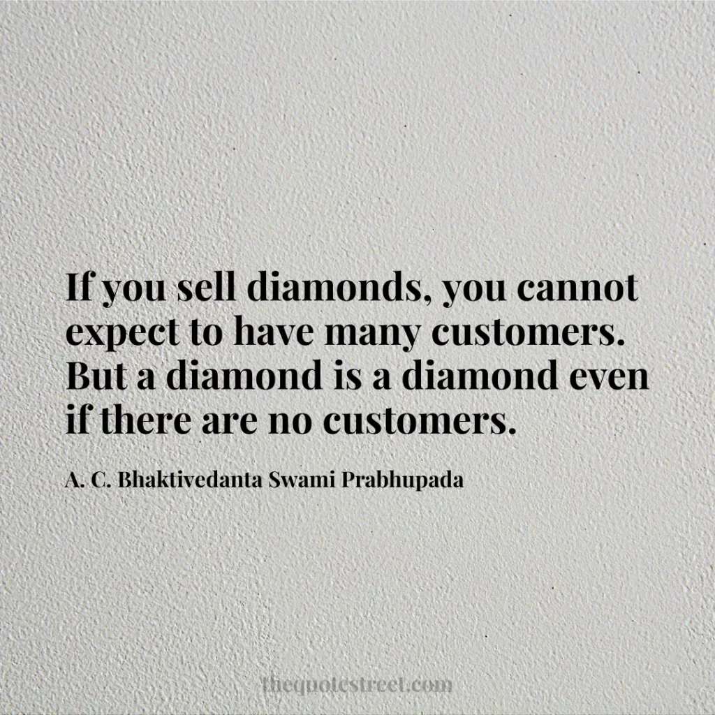 If you sell diamonds