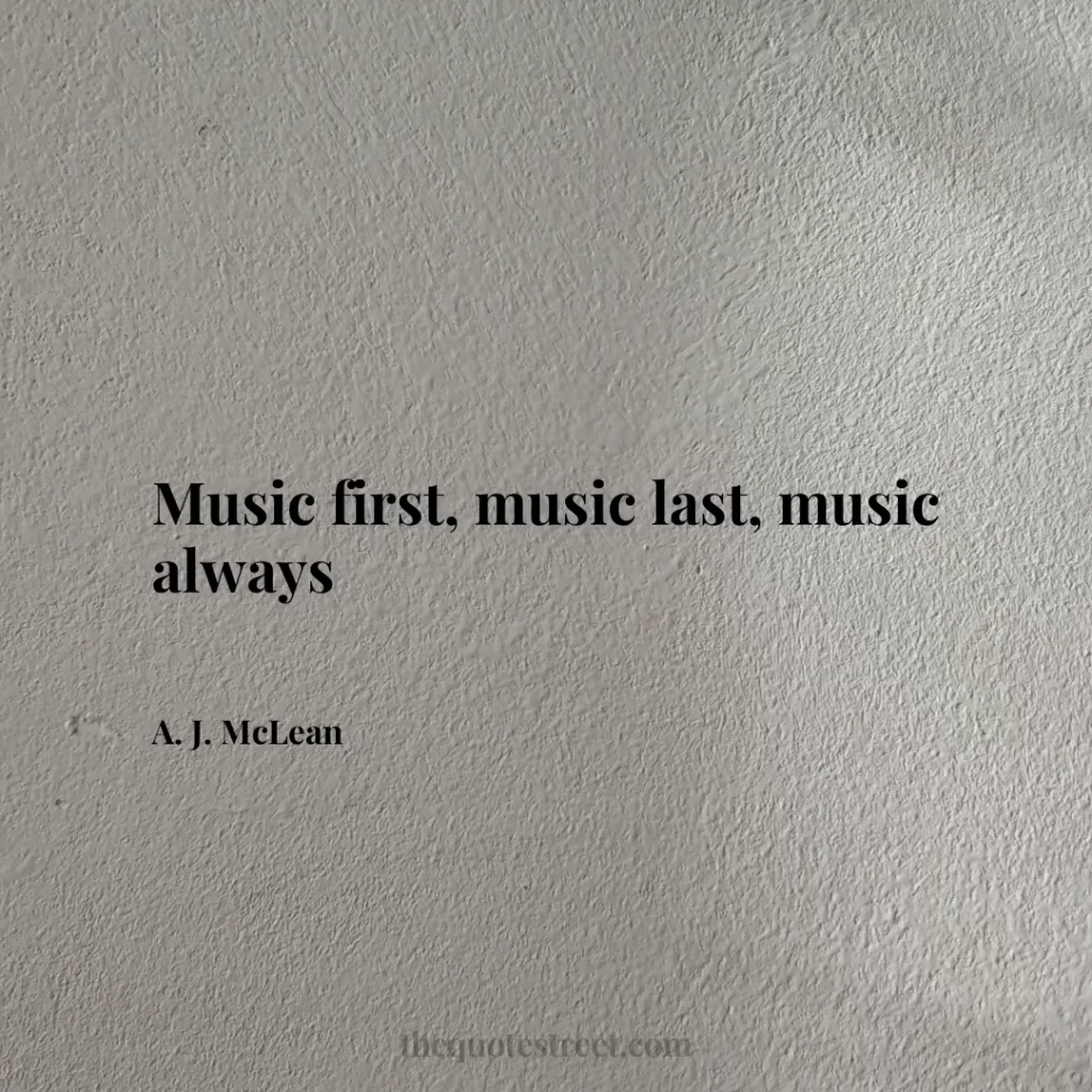 Music first
