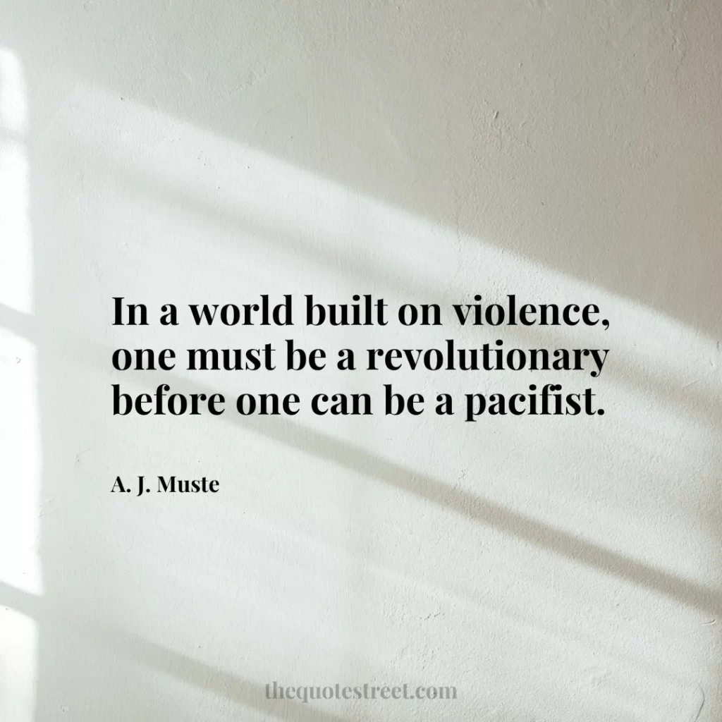 In a world built on violence