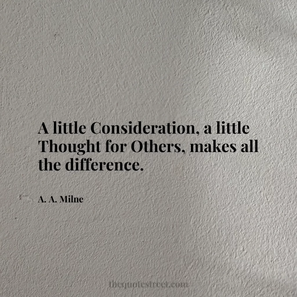 A little Consideration