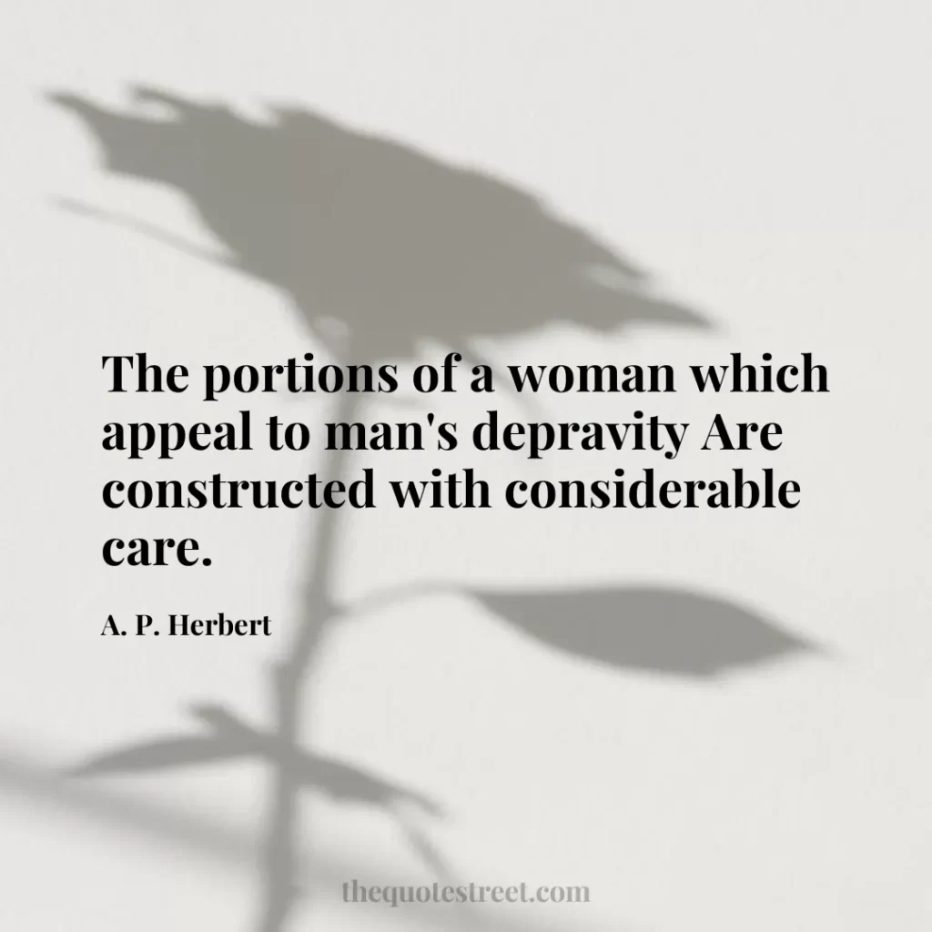 The portions of a woman which appeal to man's depravity