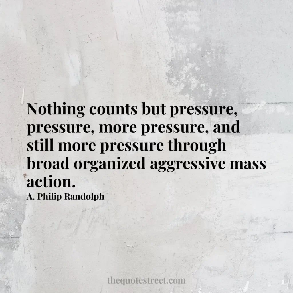 Nothing counts but pressure