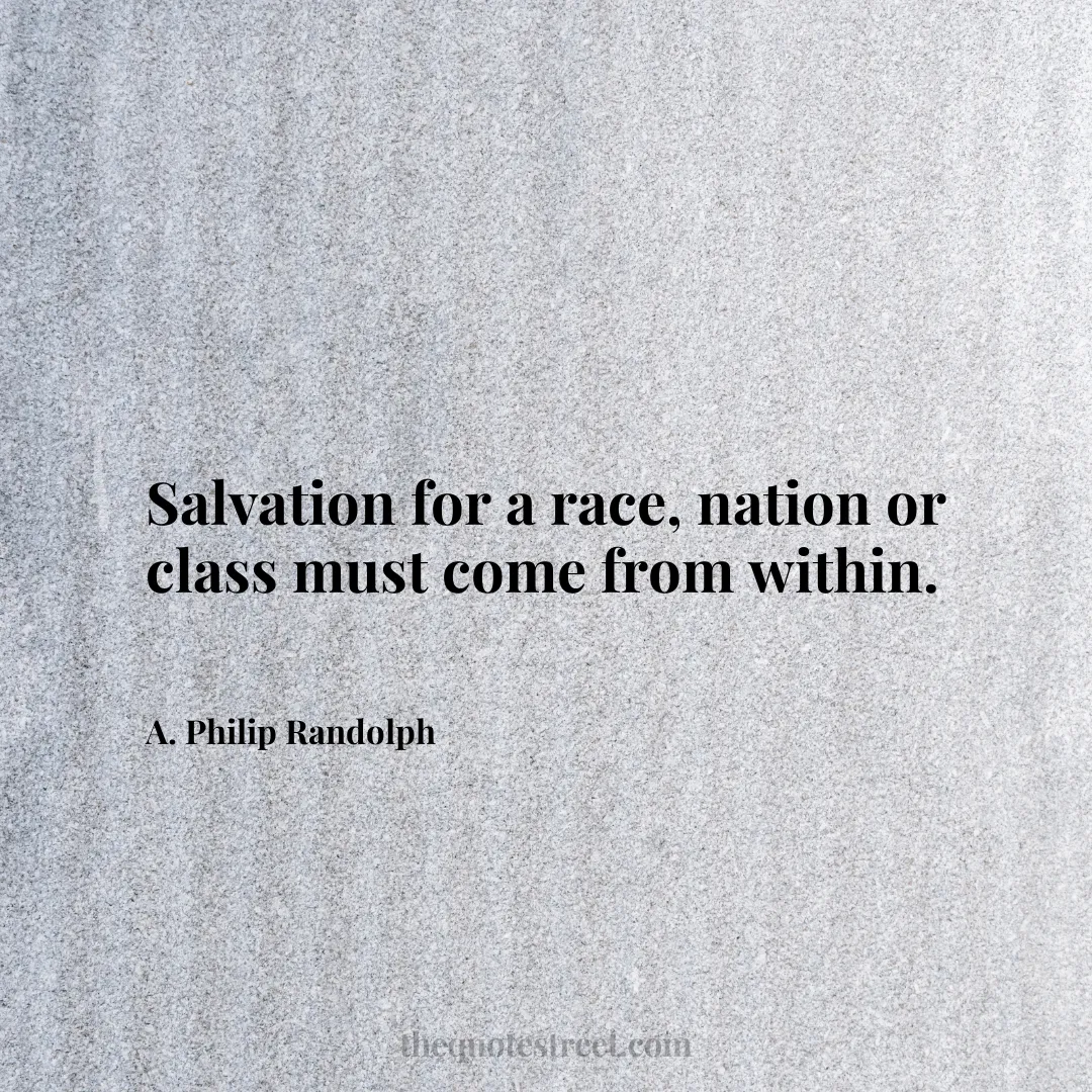 Salvation for a race