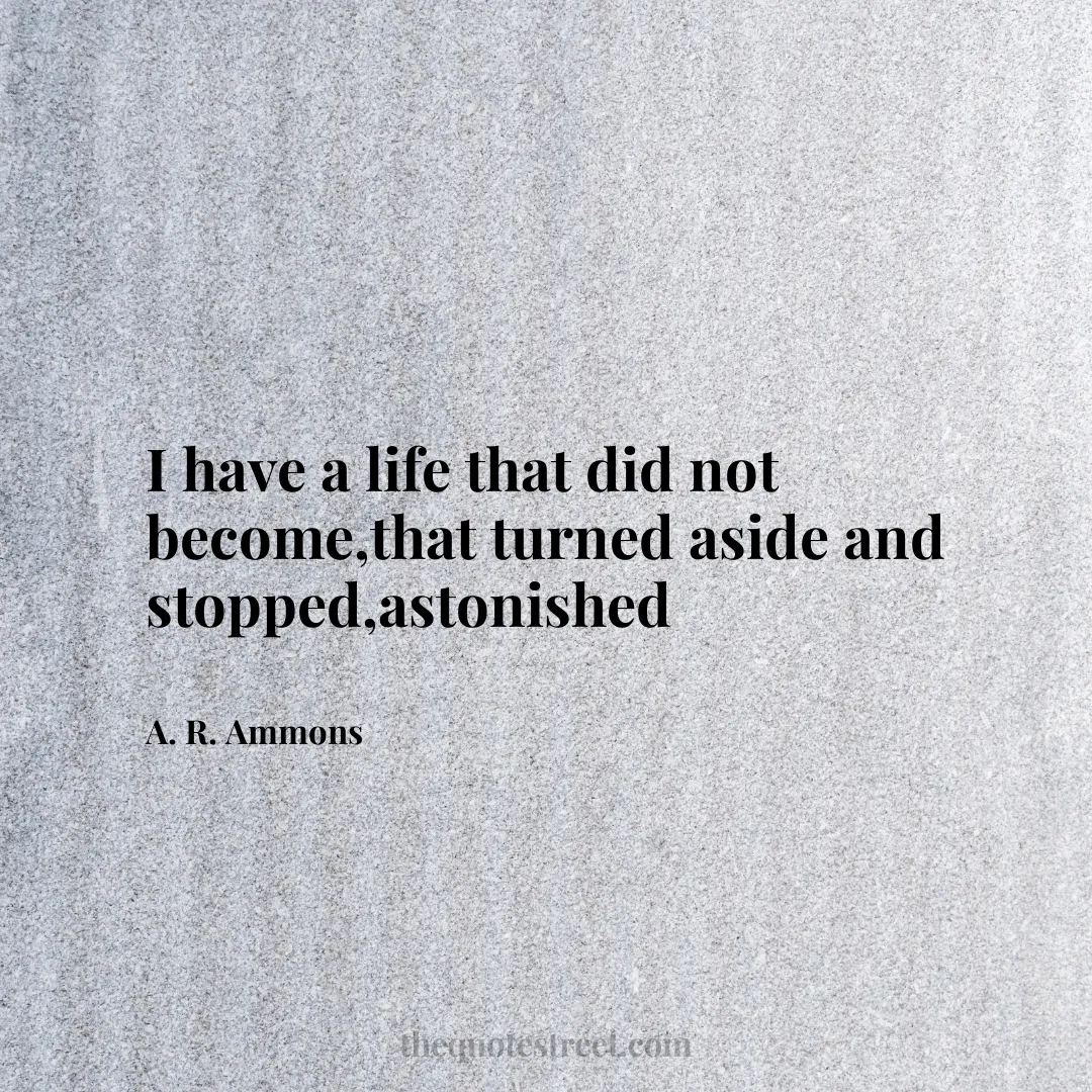 I have a life that did not become