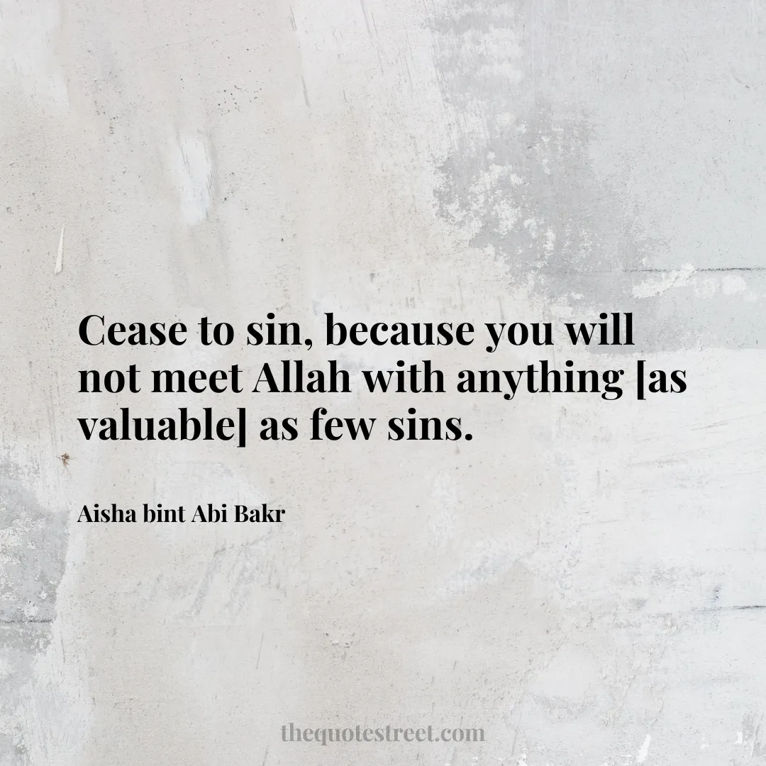 Cease to sin