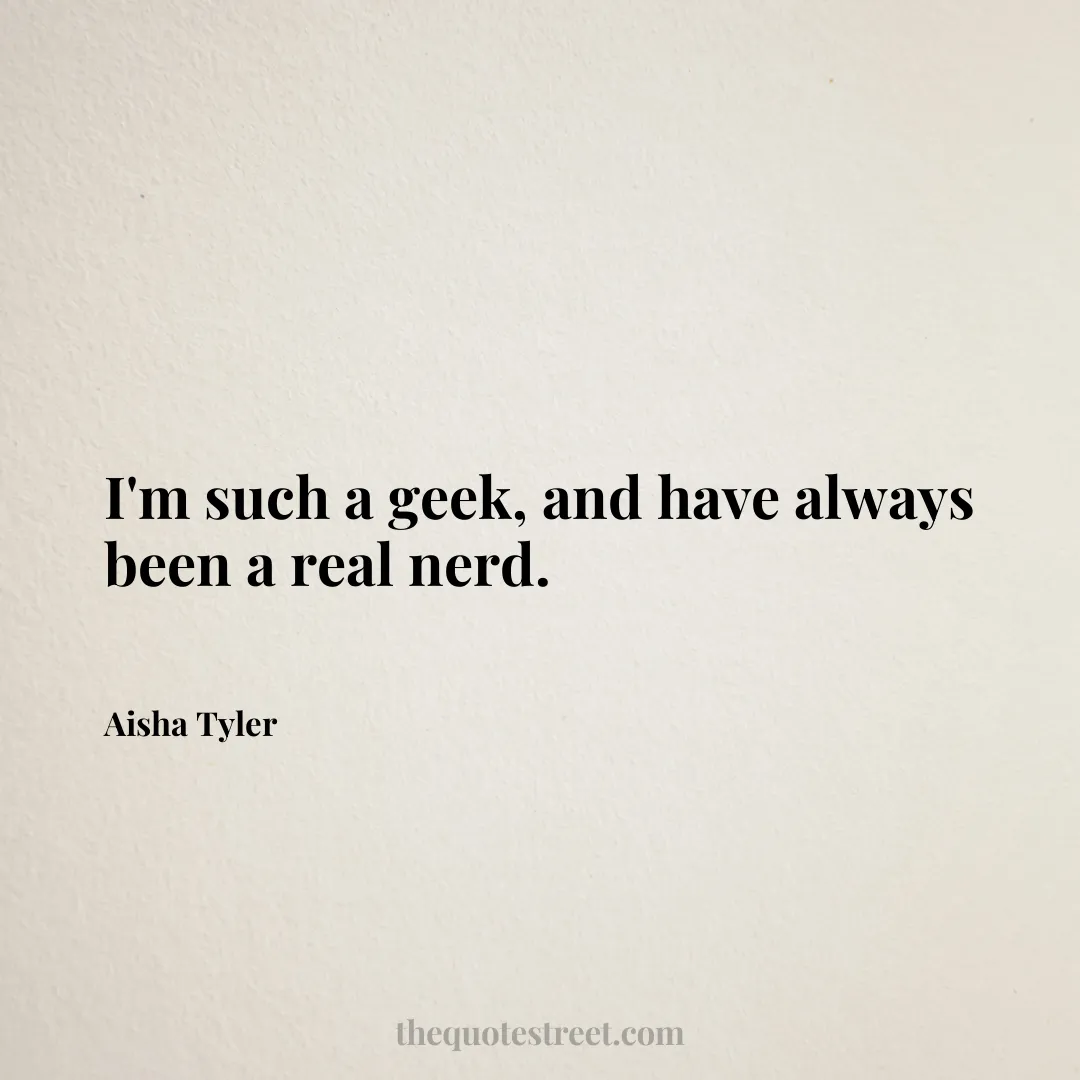 I'm such a geek