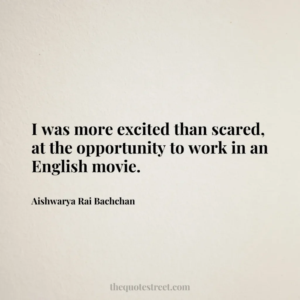 I was more excited than scared