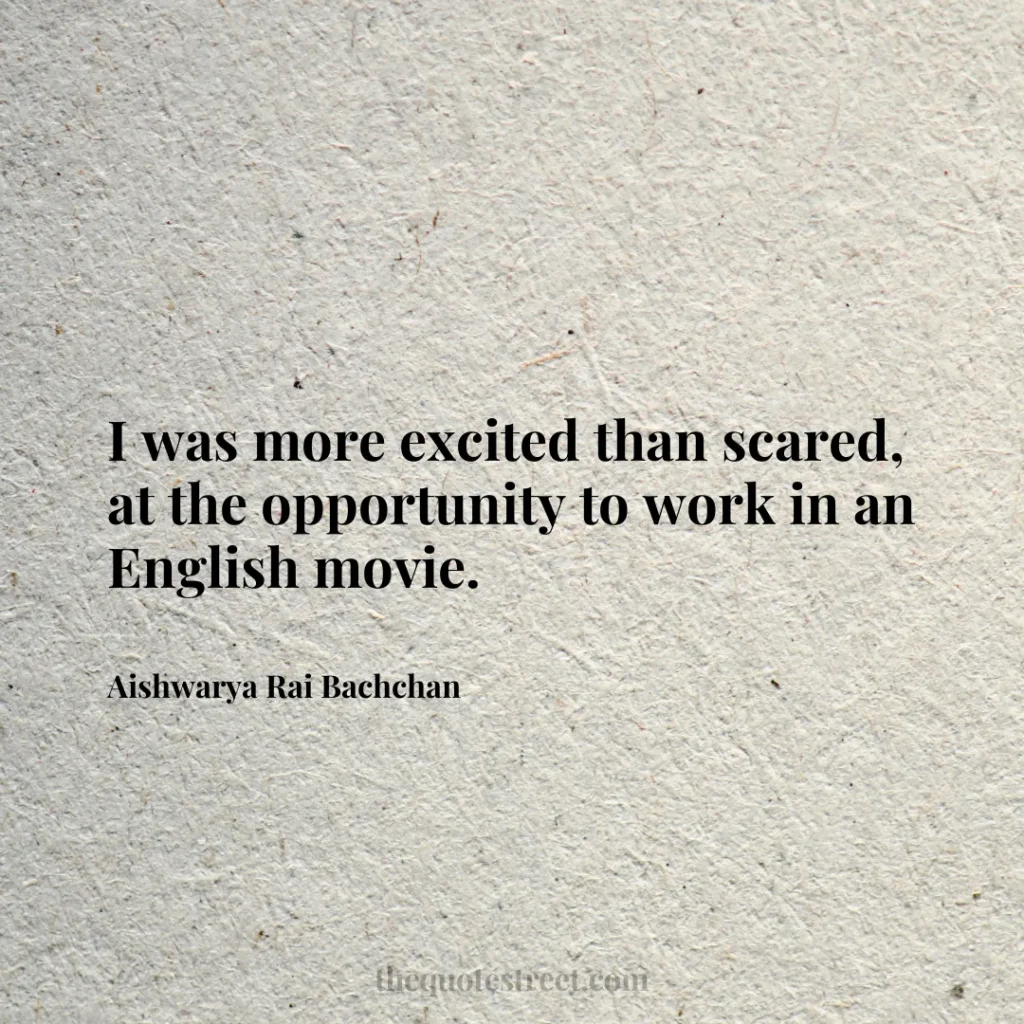 I was more excited than scared