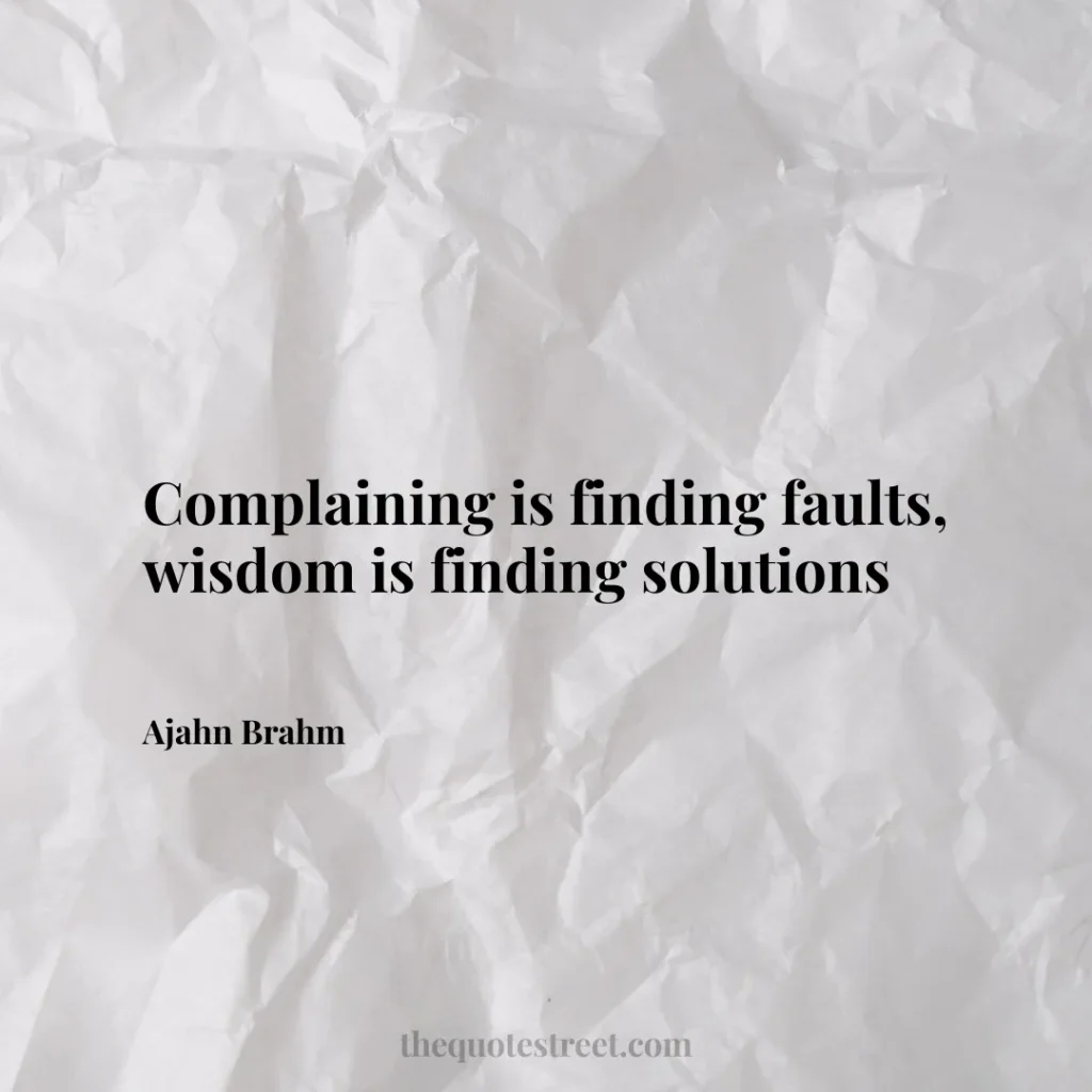 Complaining is finding faults