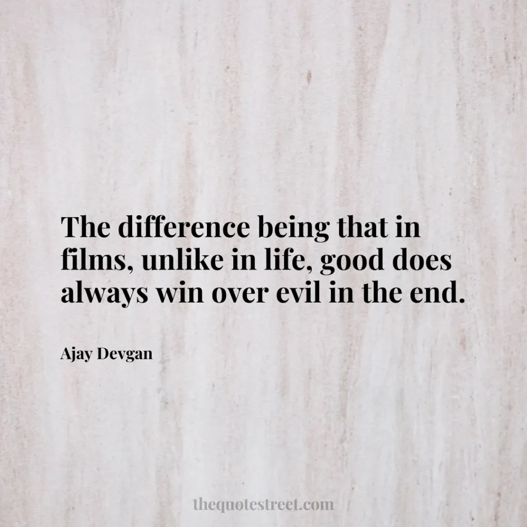 The difference being that in films