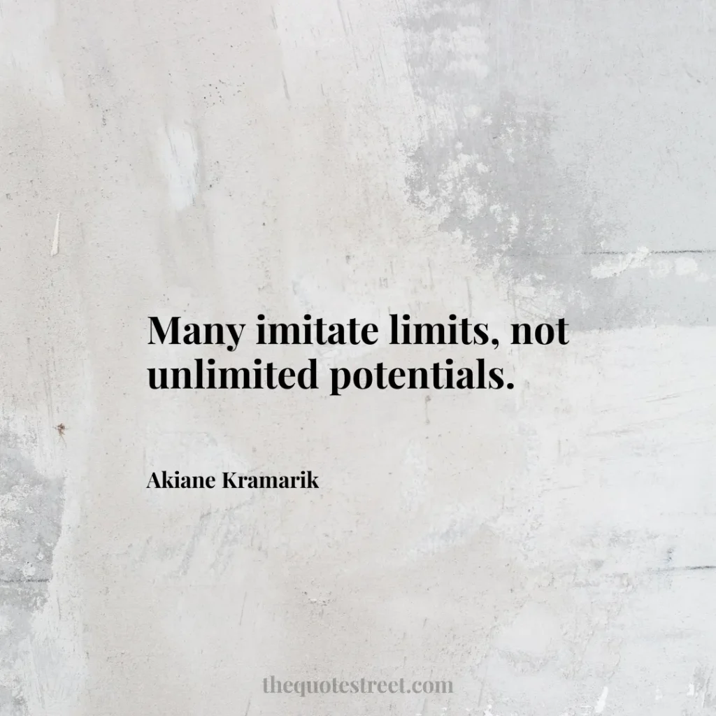 Many imitate limits