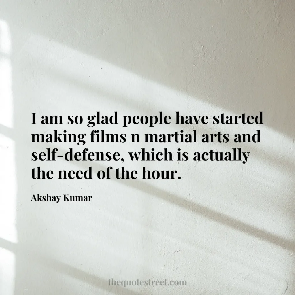 I am so glad people have started making films n martial arts and self-defense