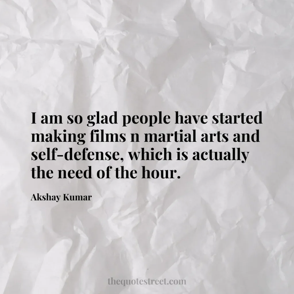 I am so glad people have started making films n martial arts and self-defense