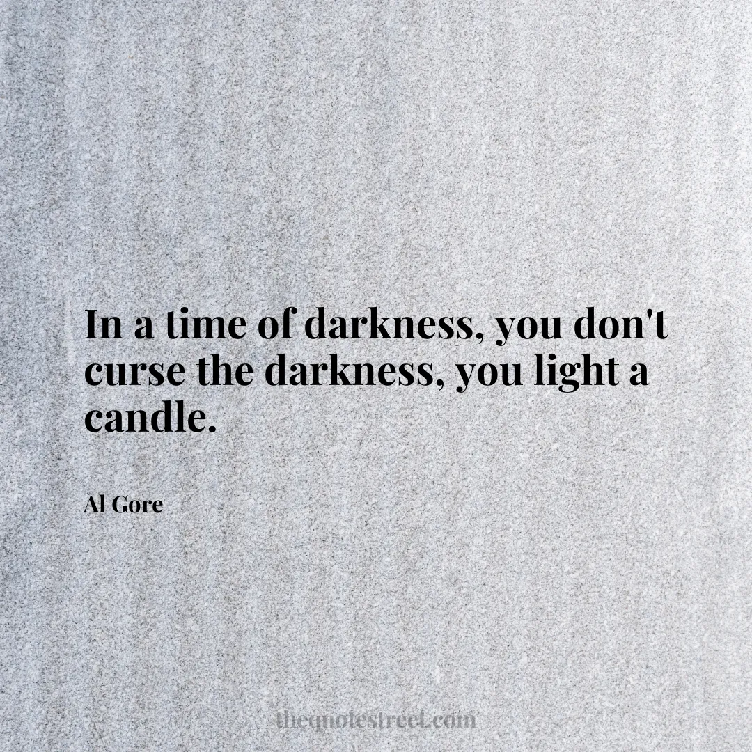 In a time of darkness