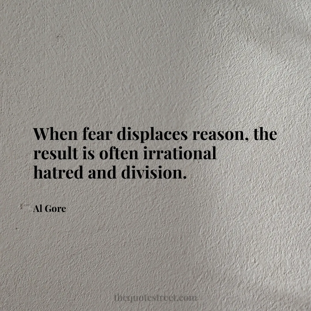 When fear displaces reason