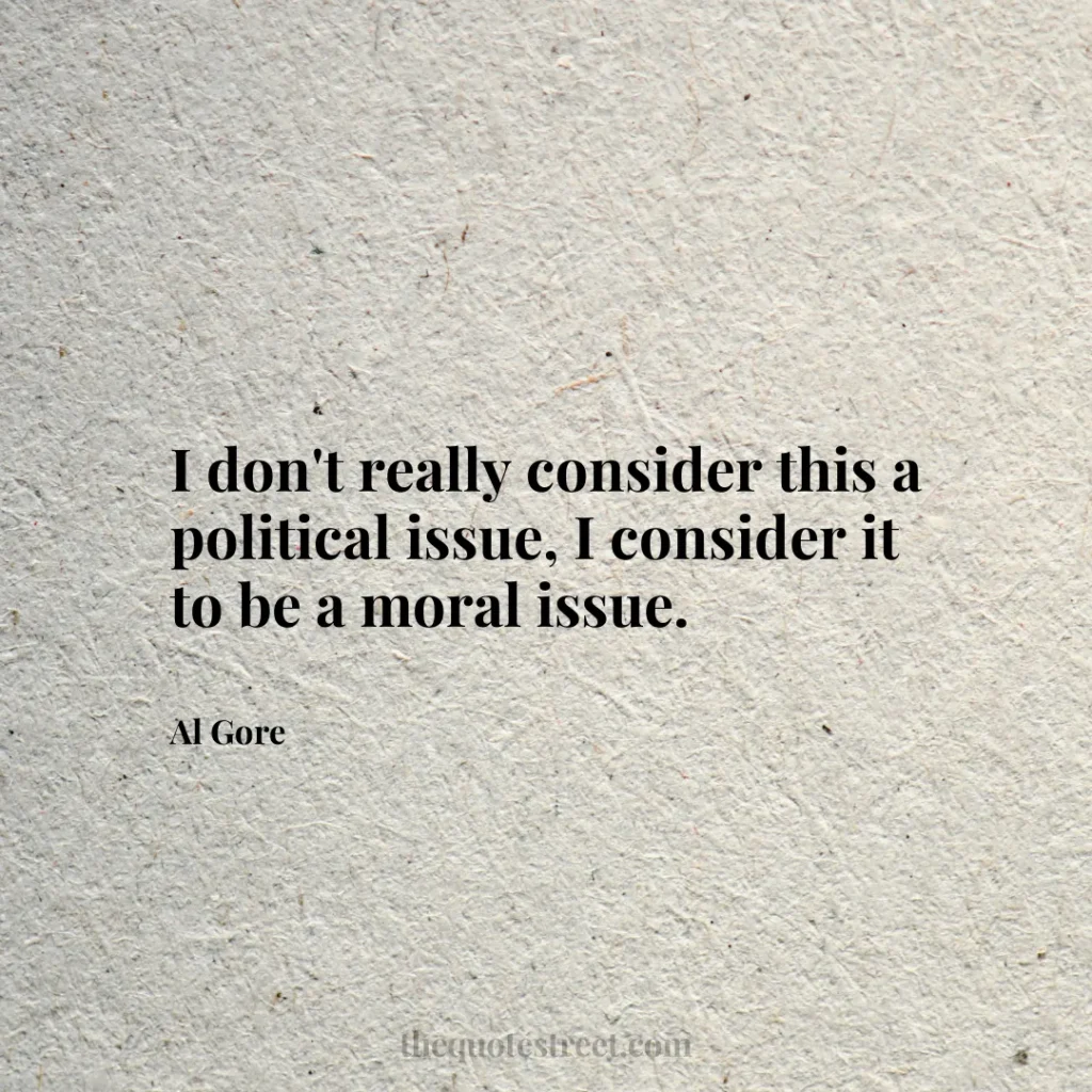 I don't really consider this a political issue