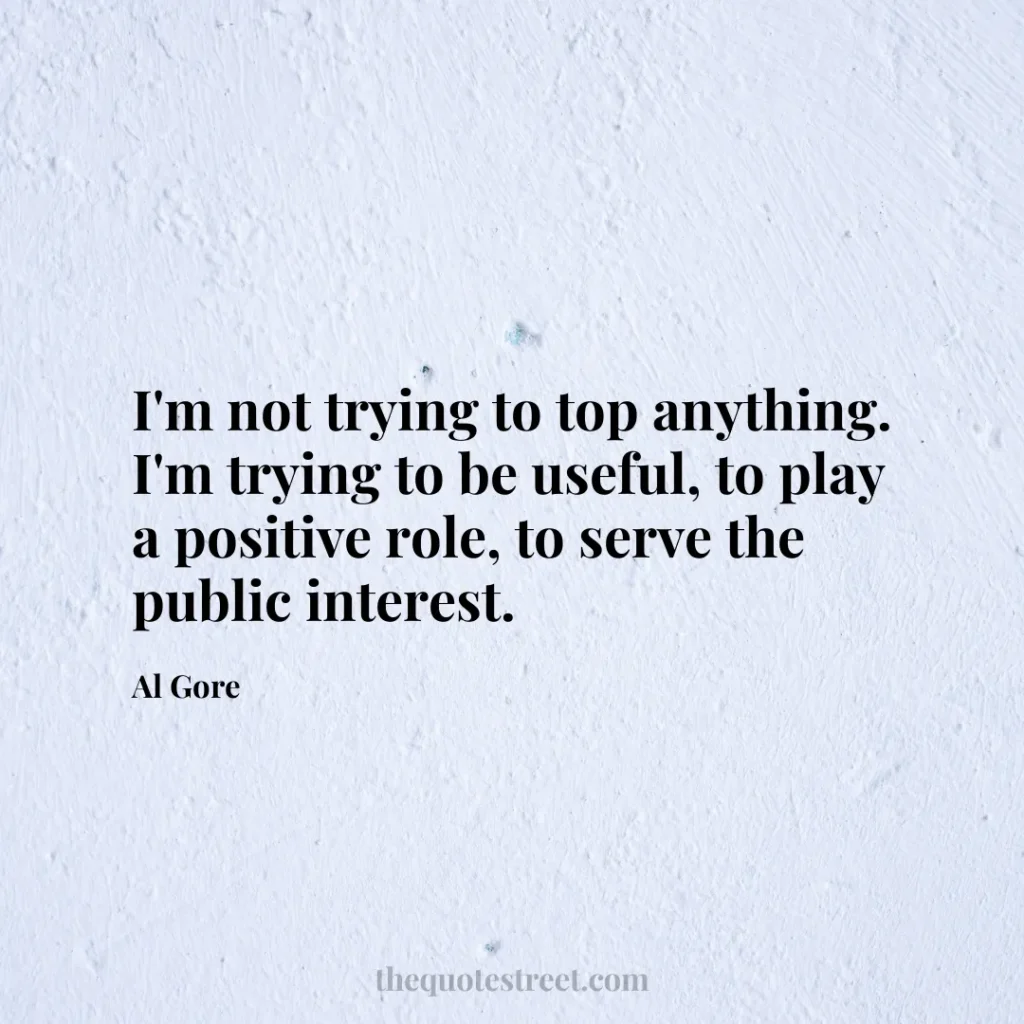 I'm not trying to top anything. I'm trying to be useful