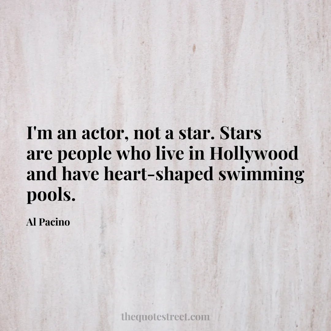 I'm an actor