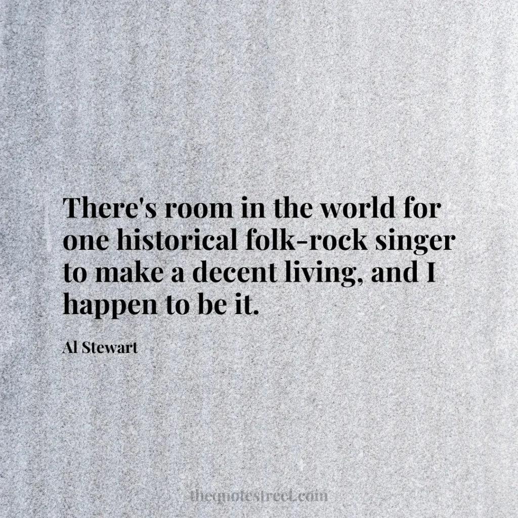 There's room in the world for one historical folk-rock singer to make a decent living
