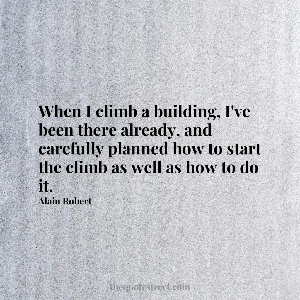 When I climb a building
