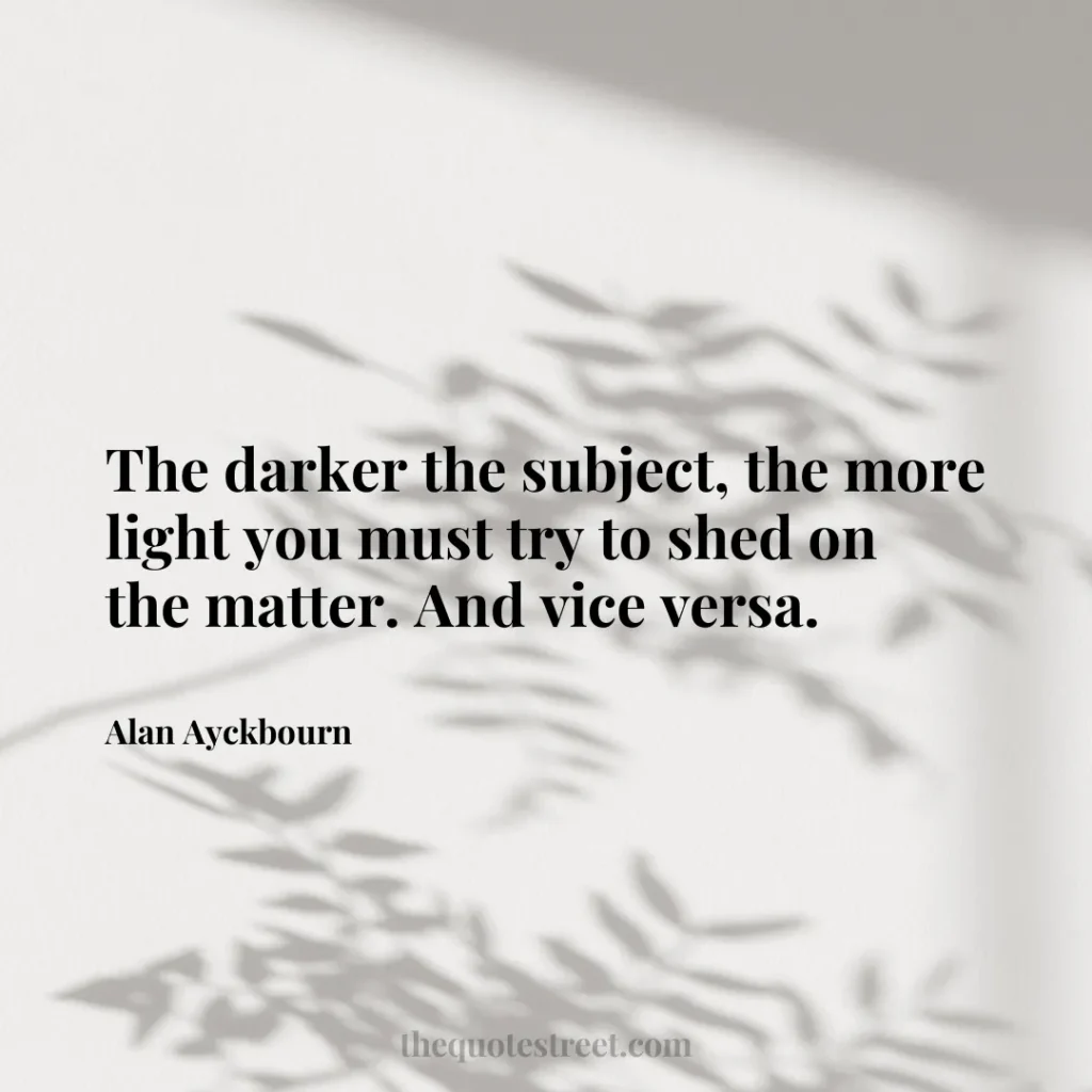 The darker the subject